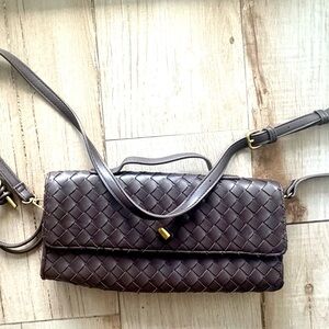 Intrecciato Brown Leather Bag